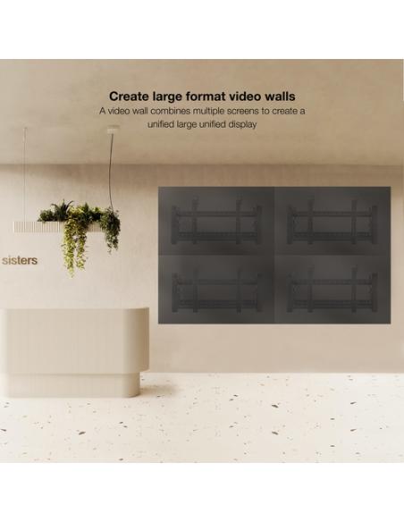 TooQ Soporte Video Wall de Pared para Pantalla 45”- 70”, Negro