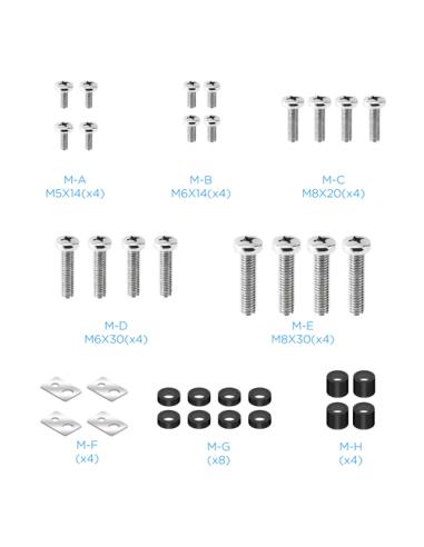 TooQ Soporte Video Wall de Pared para Pantalla 45”- 70”, Negro