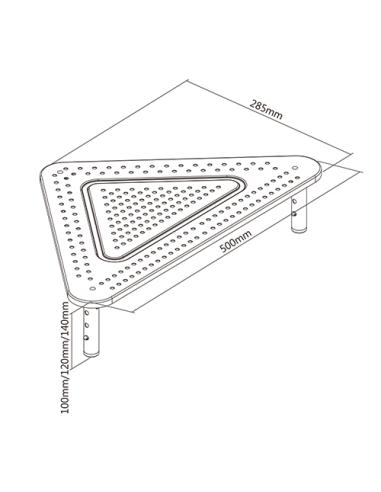 Gembird MS-TABLE-02 soporte para monitor Escritorio Negro