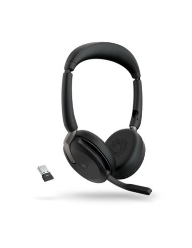 Jabra Evolve2 65 Flex Auriculares Inalámbrico y alámbrico Diadema Oficina/Centro de llamadas Bluetooth Negro