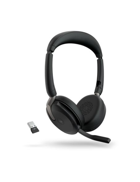 Jabra Evolve2 65 Flex Auriculares Inalámbrico y alámbrico Diadema Oficina/Centro de llamadas Bluetooth Negro