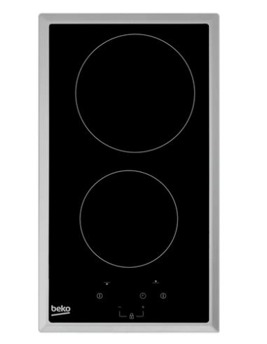Beko HDMC32400TX hobs Acero inoxidable Integrado 30 cm Cerámico 2 zona(s)