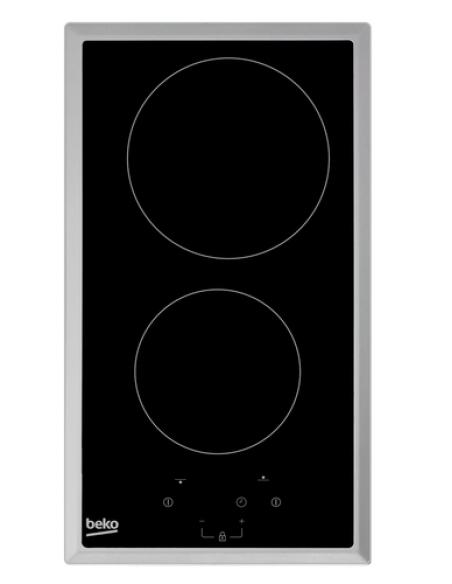 Beko HDMC32400TX hobs Acero inoxidable Integrado 30 cm Cerámico 2 zona(s)
