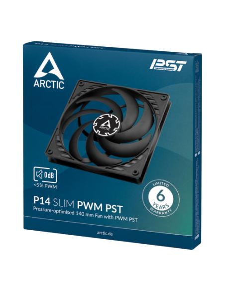 ARCTIC P14 Slim PWM PST Carcasa del ordenador Ventilador 14 cm Negro 1 pieza(s)