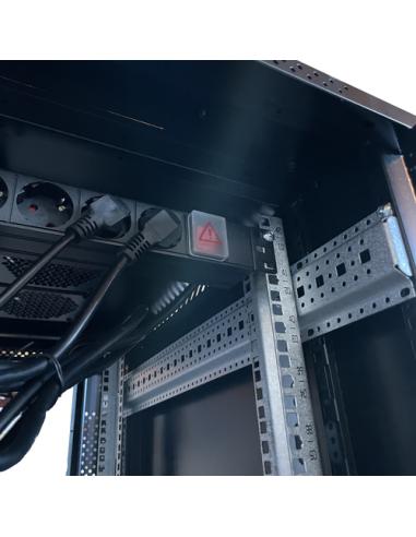 Phasak Armario Rack PRO 19" 32U 600 x 800 negro con ventilación - PHO 6832 (desmontado)