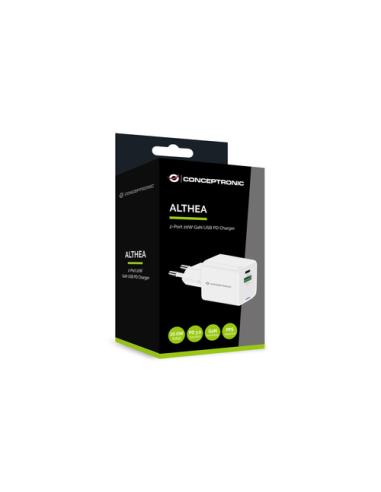 Conceptronic ALTHEA15W cargador de dispositivo móvil Universal Blanco Corriente alterna Carga rápida Interior