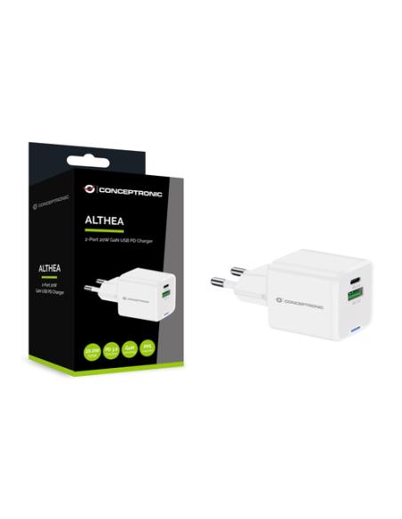 Conceptronic ALTHEA15W cargador de dispositivo móvil Universal Blanco Corriente alterna Carga rápida Interior