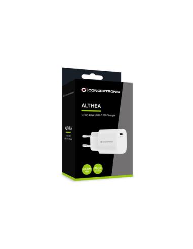 Conceptronic ALTHEA14W cargador de dispositivo móvil Universal Blanco Corriente alterna Carga rápida Interior