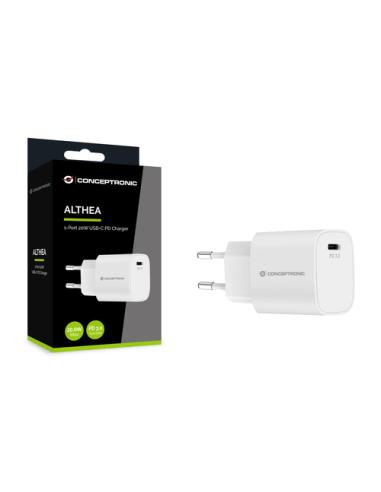 Conceptronic ALTHEA14W cargador de dispositivo móvil Universal Blanco Corriente alterna Carga rápida Interior