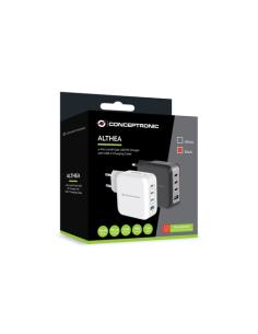 Conceptronic ALTHEA18B cargador de dispositivo móvil Universal Negro Corriente alterna Carga rápida Interior 2