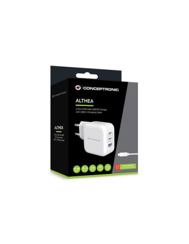 Conceptronic ALTHEA17W cargador de dispositivo móvil Universal Blanco Corriente alterna Carga rápida Interior