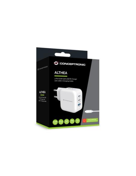 Conceptronic ALTHEA17W cargador de dispositivo móvil Universal Blanco Corriente alterna Carga rápida Interior