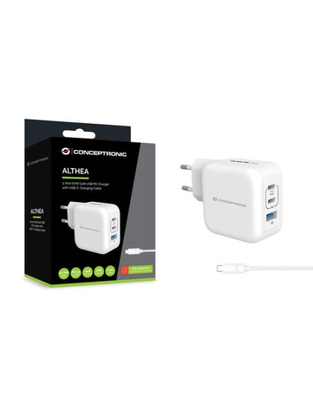 Conceptronic ALTHEA17W cargador de dispositivo móvil Universal Blanco Corriente alterna Carga rápida Interior