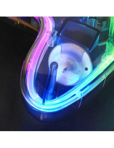 Mars Gaming MGP-C, Gamepad Profesional Neón RGB, Vibración Háptica Dual, Joysticks Analógicos, Mando para PC, Switch, PS3, Raspb