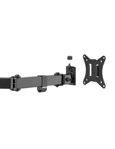 Equip Soporte de escritorio articulado para dos monitores de 17«-32», negro