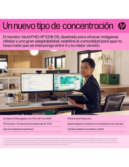 HP Monitor FHD E24t G5 con pantalla táctil