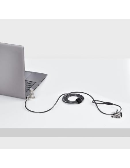 StarTech.com Cable de 2m Universal de Seguridad para Portátiles - Cable con Candado para Portátiles Compatible con Noble Wedge/N