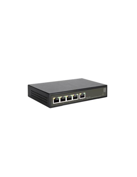 LevelOne GES-2105P switch Gestionado L2 Gigabit Ethernet (10/100/1000) Energía sobre Ethernet (PoE) Negro