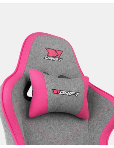 DRIFT DR90 PRO Silla para videojuegos de PC Asiento acolchado Gris, Rosa