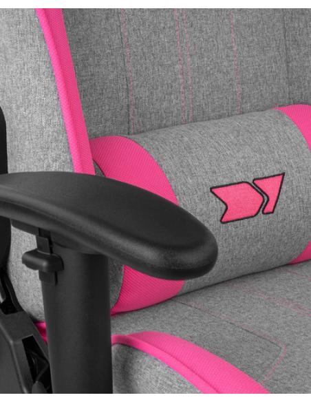 DRIFT DR90 PRO Silla para videojuegos de PC Asiento acolchado Gris, Rosa