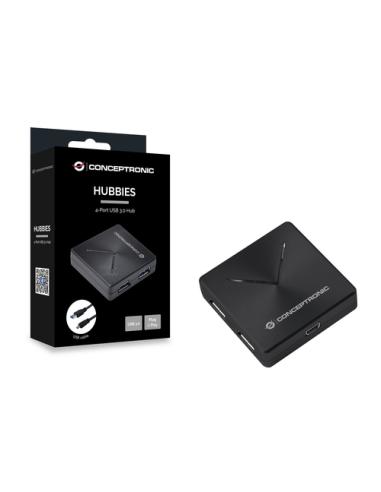 Conceptronic HUBBIES02B hub de interfaz USB 3.2 Gen 1 (3.1 Gen 1) Mini-B 5000 Mbit/s Negro
