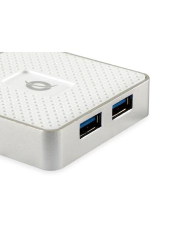 Conceptronic HUBBIES03W hub de interfaz USB 3.2 Gen 1 (3.1 Gen 1) Micro-B 5000 Mbit/s Blanco