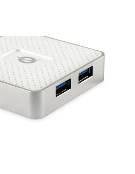 Conceptronic HUBBIES03W hub de interfaz USB 3.2 Gen 1 (3.1 Gen 1) Micro-B 5000 Mbit/s Blanco