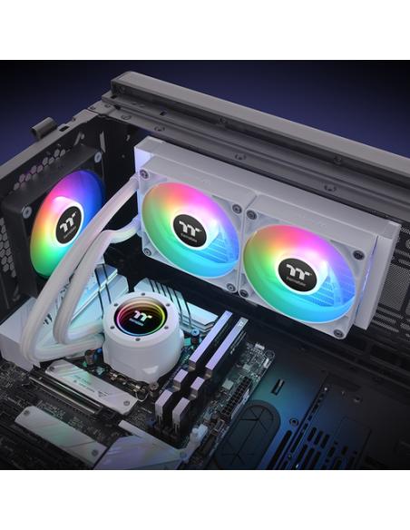 Thermaltake TH240 V2 ARGB Procesador Kit de refrigeración líquida 24 cm Blanco 1 pieza(s)