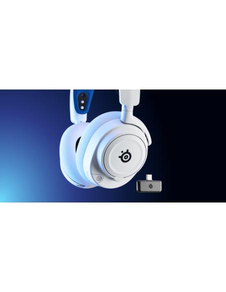 Steelseries ARCTIS NOVA 7P WHITE Auriculares Inalámbrico Diadema Juego Bluetooth Azul, Blanco