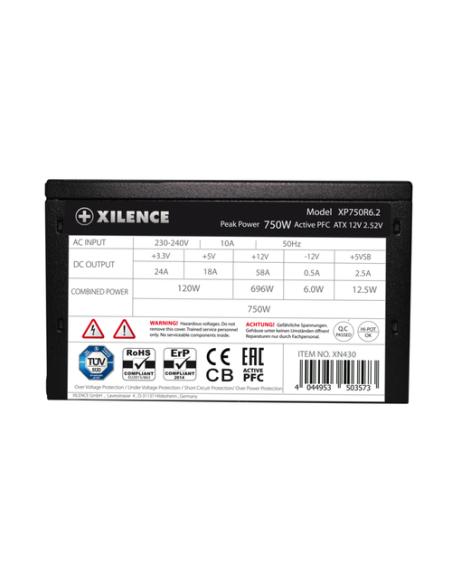 Xilence XP750R6.2 unidad de fuente de alimentación 750 W 20+4 pin ATX ATX Negro