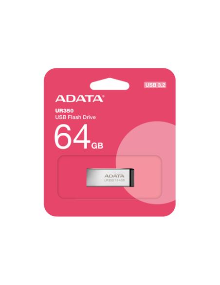 ADATA UR350 unidad flash USB 64 GB USB tipo A 3.2 Gen 1 (3.1 Gen 1) Negro