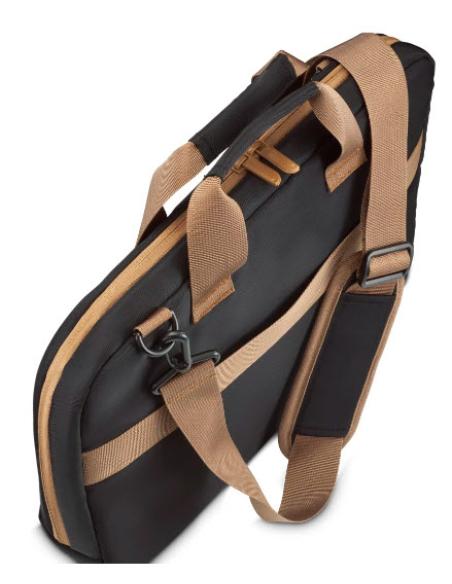Hama Ultra Lightweight 35,8 cm (14.1") Maletín Toploader Beige, Negro