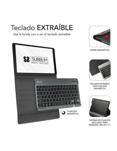 SUBBLIM Funda con Teclado KeyTab Pro BT Samsung Galaxy Tab A9 +11”