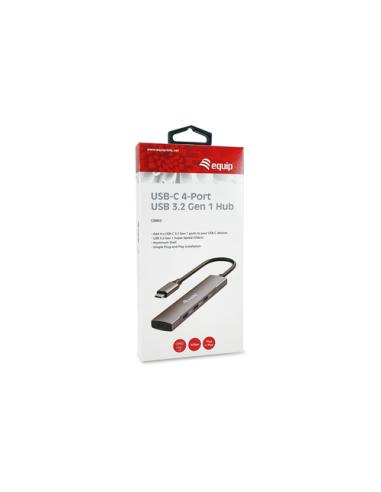 Equip 128963 hub de interfaz USB 3.2 Gen 1 (3.1 Gen 1) Type-C 5000 Mbit/s Negro, Plata