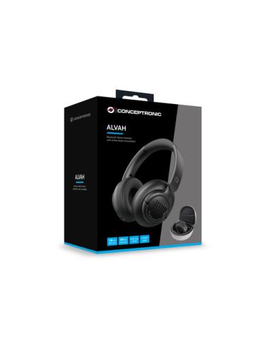 Conceptronic ALVAH02B auricular y casco Auriculares Inalámbrico y alámbrico Diadema Llamadas/Música Bluetooth Negro