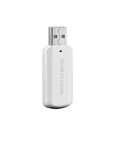 Mars Gaming MHW-100 Blanco, Auriculares Inalámbricos ARGB Flow, Micrófono ENC Extraíble,Cancelación de Ruido Activa ENC + Pasiva