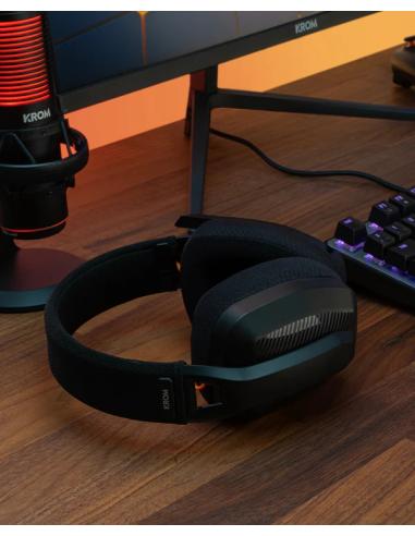 Krom Kanji Auriculares Inalámbrico y alámbrico Diadema Juego USB Tipo C Bluetooth Negro