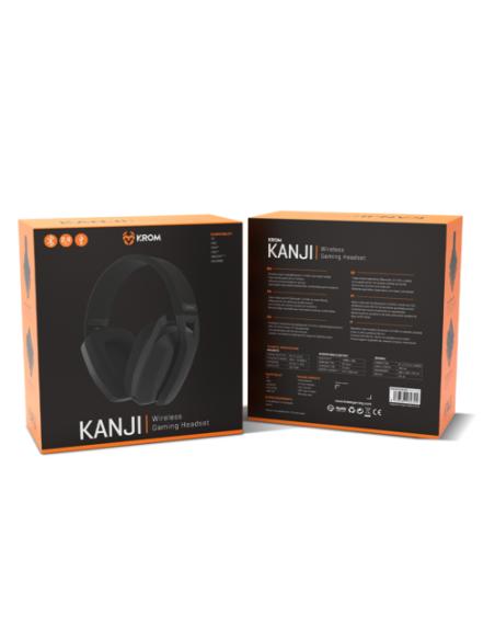 Krom Kanji Auriculares Inalámbrico y alámbrico Diadema Juego USB Tipo C Bluetooth Negro