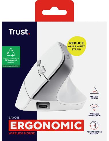 Trust Bayo II ratón Oficina mano derecha RF inalámbrico Óptico 2400 DPI