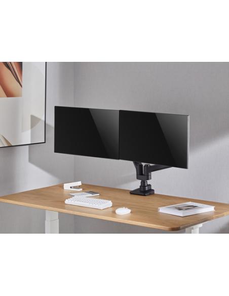 Equip Soporte de sobremesa para monitores dobles de 17«-35», negro