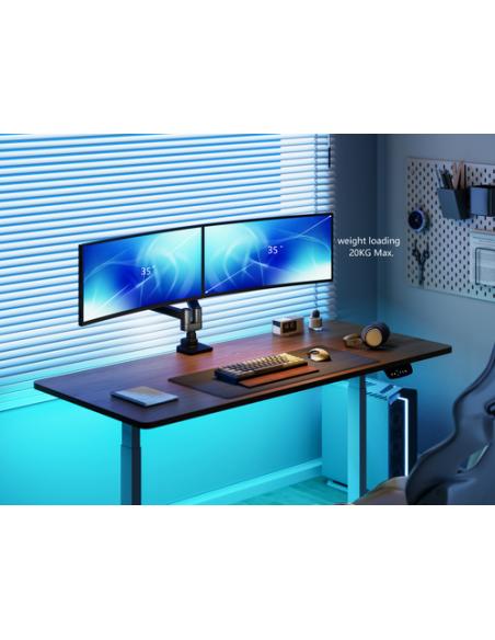 Equip Soporte de sobremesa para monitores dobles de 17«-35», negro