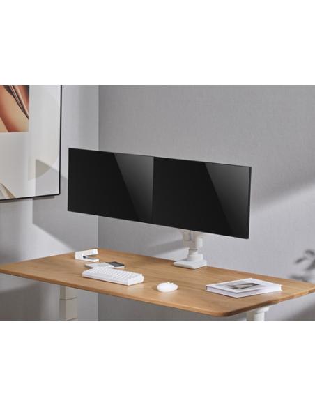 Equip Soporte de escritorio para monitor doble de 17«-35», blanco