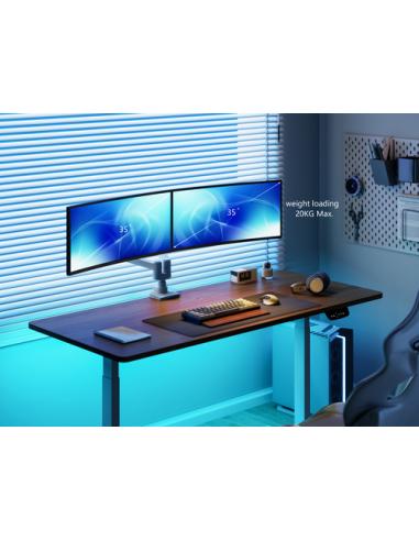Equip Soporte de escritorio para monitor doble de 17«-35», blanco