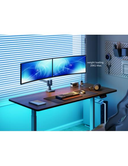 Equip Soporte de escritorio para monitor doble de 17«-35», blanco