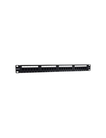 Phasak Patch panel 19" 24P Cat.6 UTP RJ45 DUAL 1U + Organizador - PU 2424