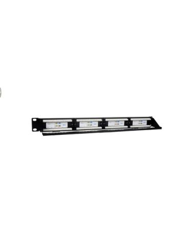 Phasak Patch panel 19" 24P Cat.6 UTP RJ45 DUAL 1U + Organizador - PU 2424