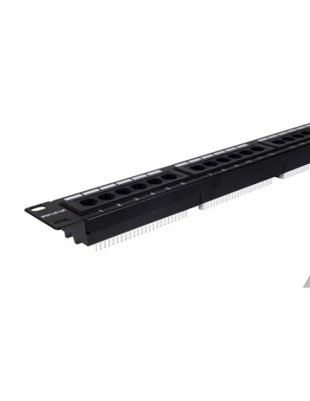 Phasak Panel de transferencia 19" 24P Cat.6 UTP RJ45 DUAL 1U - PU 2420