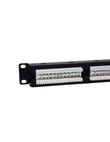 Phasak Panel de transferencia 19" 24P Cat.6A UTP RJ45 DUAL 1U - PU 2421