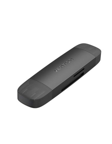 Vention Lector de Tarjetas Externo CLKB0/ USB 3.0 y USB Tipo-C
