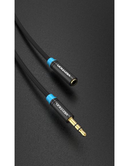 Vention Cable Estéreo VAB-B06-B100-M/ Jack 3.5 Macho - Jack 3.5 Hembra/ 1m/ Negro